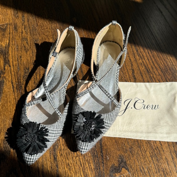 J Crew embellished wool pointy flats - Picture 1 of 5